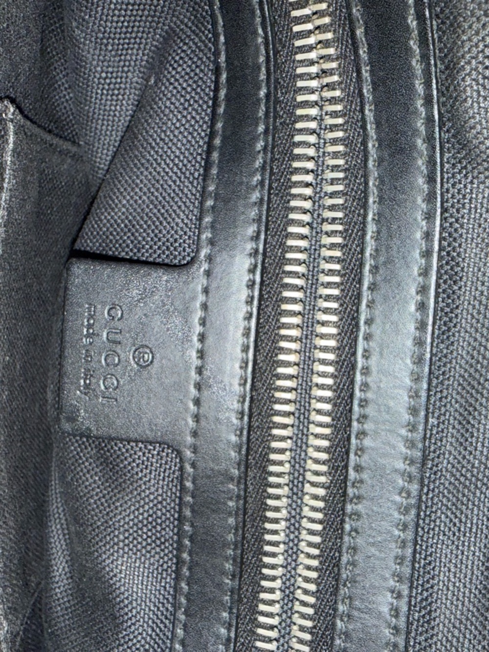 Gucci Black Monogram Messenger Bag with Red/Blue Strap - Picture 11 of 15